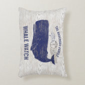 航海のなシロナガスクジラの腕時計の沿岸姓 アクセントクッション (正面(垂直))