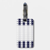 航海のなストライブ柄およびいかりパターン ラゲッジタグ (裏面縦)