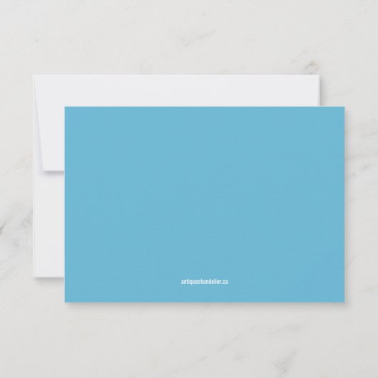 航海のなタイ結び目青い結婚RSVPカード 出欠カード (裏面)