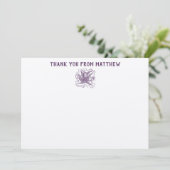 航海のなタコのパーソナライズなフラットパネルは感謝していしています サンキューカード (スタンド正面)