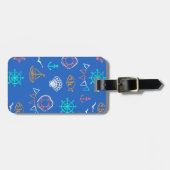 航海のなチョークのスケッチパターン1 ラゲッジタグ (正面横)