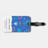 航海のなチョークのスケッチパターン1 ラゲッジタグ (裏面横)