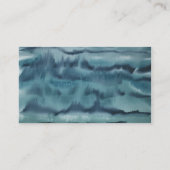 航海のなティール（緑がかった色）の水彩画のグリッターのいかり 名刺 (裏面)