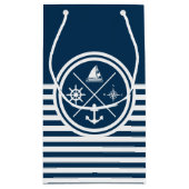 航海のなテーマのデザイン スモールペーパーバッグ (裏面)