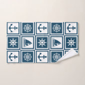 航海のなテーマのデザイン バスタオルセット (ハンドタオル)