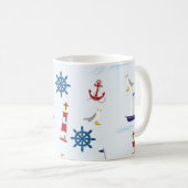 航海のなテーマのマグ コーヒーマグカップ (正面右)