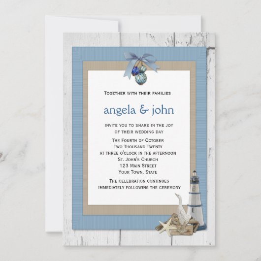 航海のなテーマの招待状 招待状 (正面)