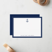 航海のなテーマの|のいかり|の税関事務所NoteCard ノートカード (正面/裏面インサイチュ)