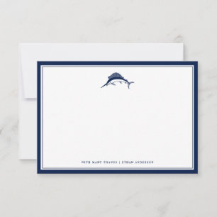 航海のなテーマの のメカジキの税関事務所NoteCard ノートカード