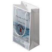 航海のなテーマを結婚するボート スモールペーパーバッグ (正面アングル)