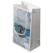 航海のなテーマを結婚するボート スモールペーパーバッグ (裏面アングル)