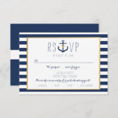 航海のなテーマRSVPカード-結婚式の応答カード 出欠カード (正面/裏面)