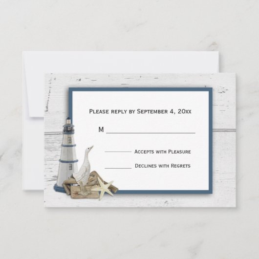 航海のなテーマRSVP 出欠カード (正面)