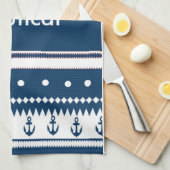 航海のなデザイン キッチンタオル (四つ折り)