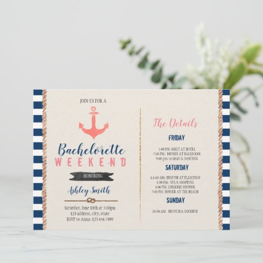 航海のなバチェロレッテの旅程のパーティの招待状 招待状 (スタンド正面)