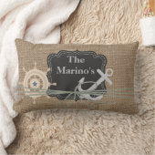 航海のなバーラップの一見のいかりのカスタムな枕ギフト ランバークッション (ブランケット)