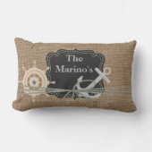 航海のなバーラップの一見のいかりのカスタムな枕ギフト ランバークッション (正面)