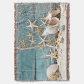 航海のなヒトデおよび漁師の網 スローブランケット (正面縦)