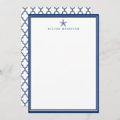 航海のなヒトデのクローバーのカスタムの文房具 ノートカード (正面/裏面)