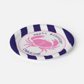 航海のなピンクのカニの誕生会 ペーパープレート (アングル)