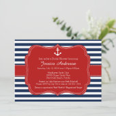航海のなブライダルシャワーかベビーシャワーの招待状 招待状 (スタンド正面)