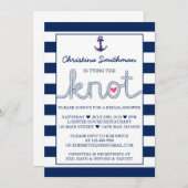 航海のなブライダルシャワーの招待状-結び目を結ぶこと 招待状 (正面/裏面)