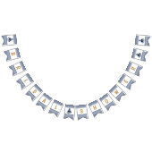 航海のなブライダルシャワーの旗の海軍及び金ゴールド バンティングフラッグ (全)