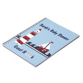 航海のなベビーシャワーの海場面来客名簿 ノートブック (左側)