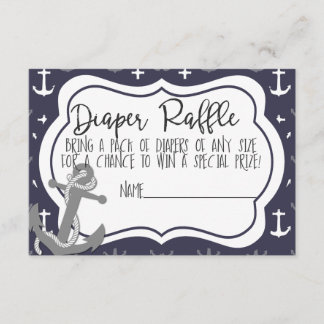 航海のなベビーシャワーの男の子Ahoy男の子のおむつ エンクロージャーカード