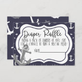 航海のなベビーシャワーの男の子Ahoy男の子のおむつ エンクロージャーカード (正面/裏面)