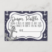 航海のなベビーシャワーの男の子Ahoy男の子のおむつ エンクロージャーカード (正面)