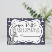 航海のなベビーシャワーの男の子Ahoy男の子のおむつ エンクロージャーカード (スタンド正面)