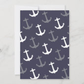航海のなベビーシャワーの男の子Ahoy男の子の招待 招待状 (裏面)
