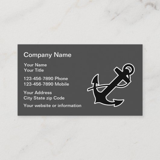 航海のなボートのいかり 名刺 (正面)