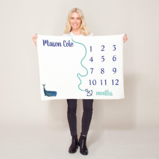 航海のなマイル標石毛布 フリースブランケット