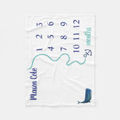 航海のなマイル標石毛布 フリースブランケット (正面)