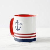 航海のなモノグラム マグカップ (正面左)