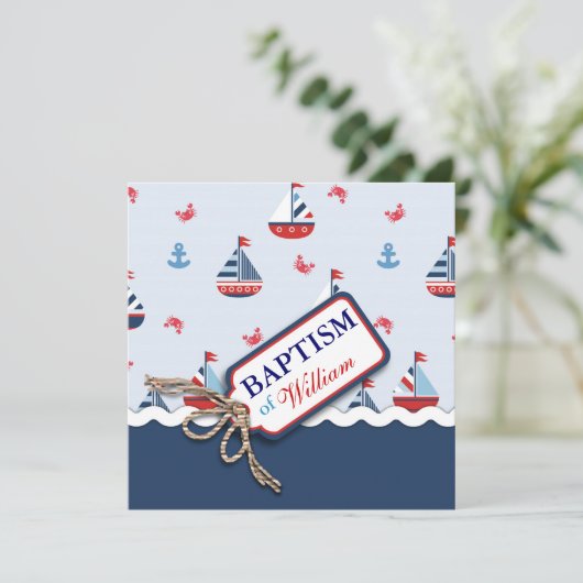 航海のなヨットのいかりによっては洗礼が斜め飛行します 招待状 (スタンド正面)