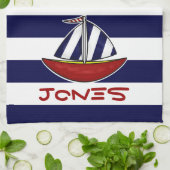 航海のなヨットの台所タオル キッチンタオル (折り畳み)