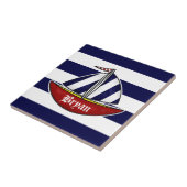 航海のなヨットの壁のタイル タイル (側面)