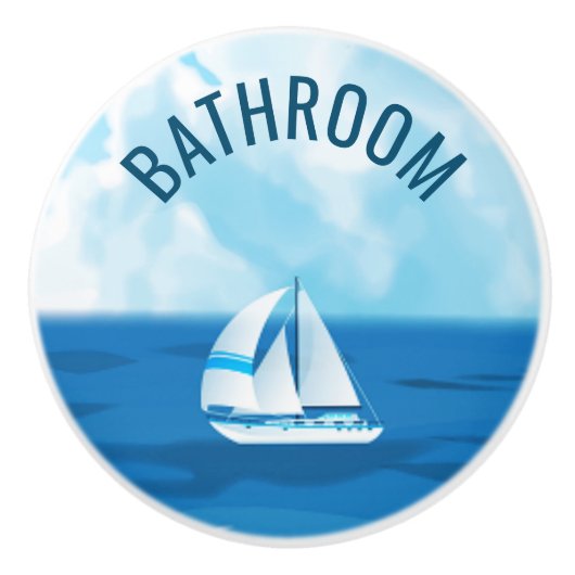航海のなヨットの浴室のドア セラミックノブ (正面)