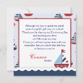 航海のなヨットは感謝していしています サンキューカード (裏面)