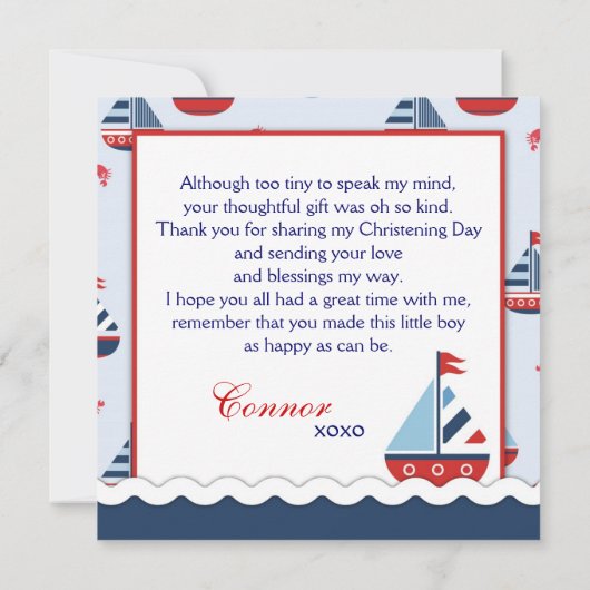 航海のなヨットは感謝していしています サンキューカード (裏面)
