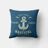 航海のなレトロのロゴ クッション (裏面)