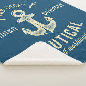 航海のなレトロのロゴ シェルパブランケット (3/4)