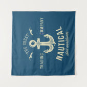 航海のなレトロのロゴ タペストリー (正面)