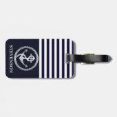 航海のなロープおよびいかりの姓の航行 ラゲッジタグ (裏面横)