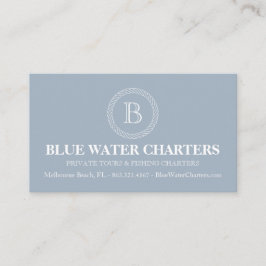 航海のなロープおよびストライプなボートの魚釣りのチャーター 名刺