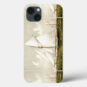 航海のなヴィンテージのカッターのヨットの航行の海の海 iPhone 13ケース