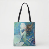 航海のなヴィンテージの人魚wの真珠の航海のな海 トートバッグ (正面)